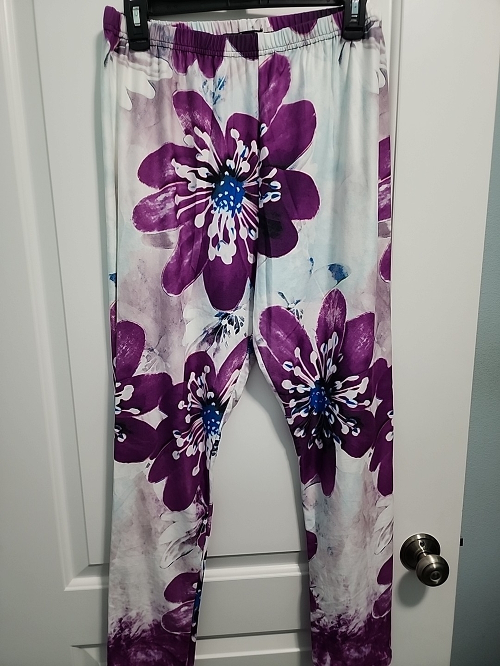 Lily Purple Floral Print Womems Leggings